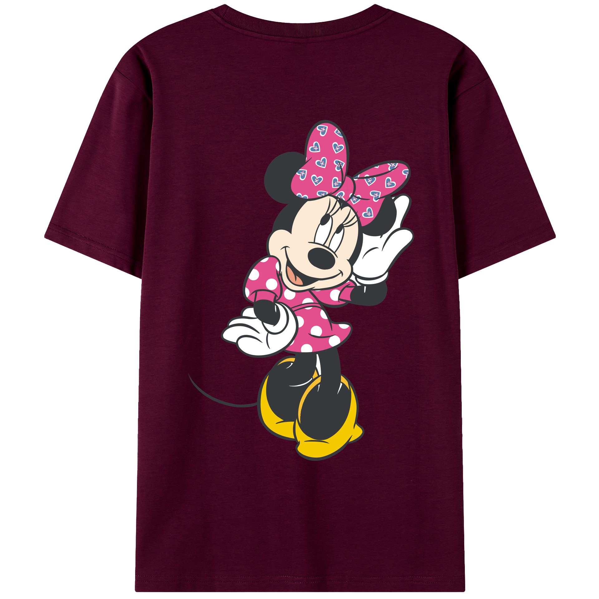 （画像用） ミッキーマウス Mickey Mouse レディース半袖Tシャツ(バックプリント)